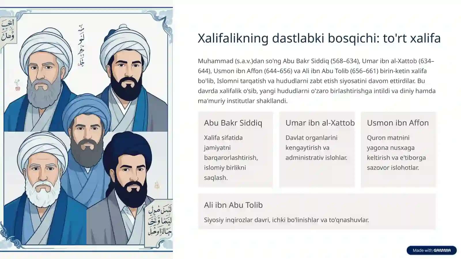 Arablarning ijtimoiy‑madaniy taraqqiyoti va Islomning paydo bo'lishi 3