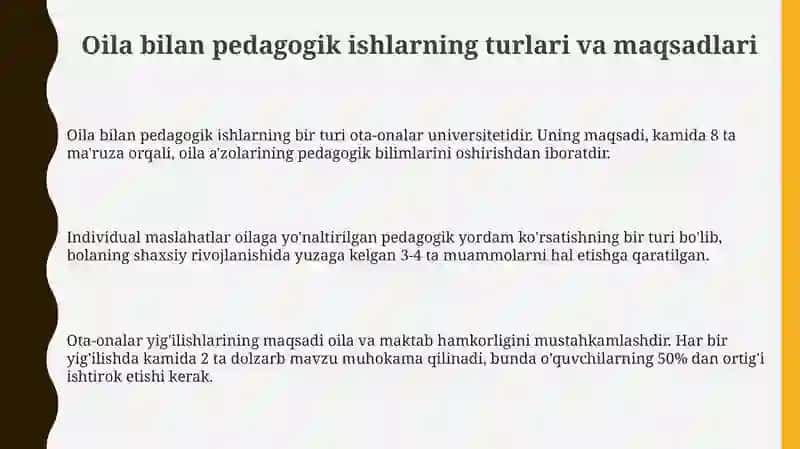 Ota-Onalar Universiteti Pedagogik Yordam Ko'rsatish 3