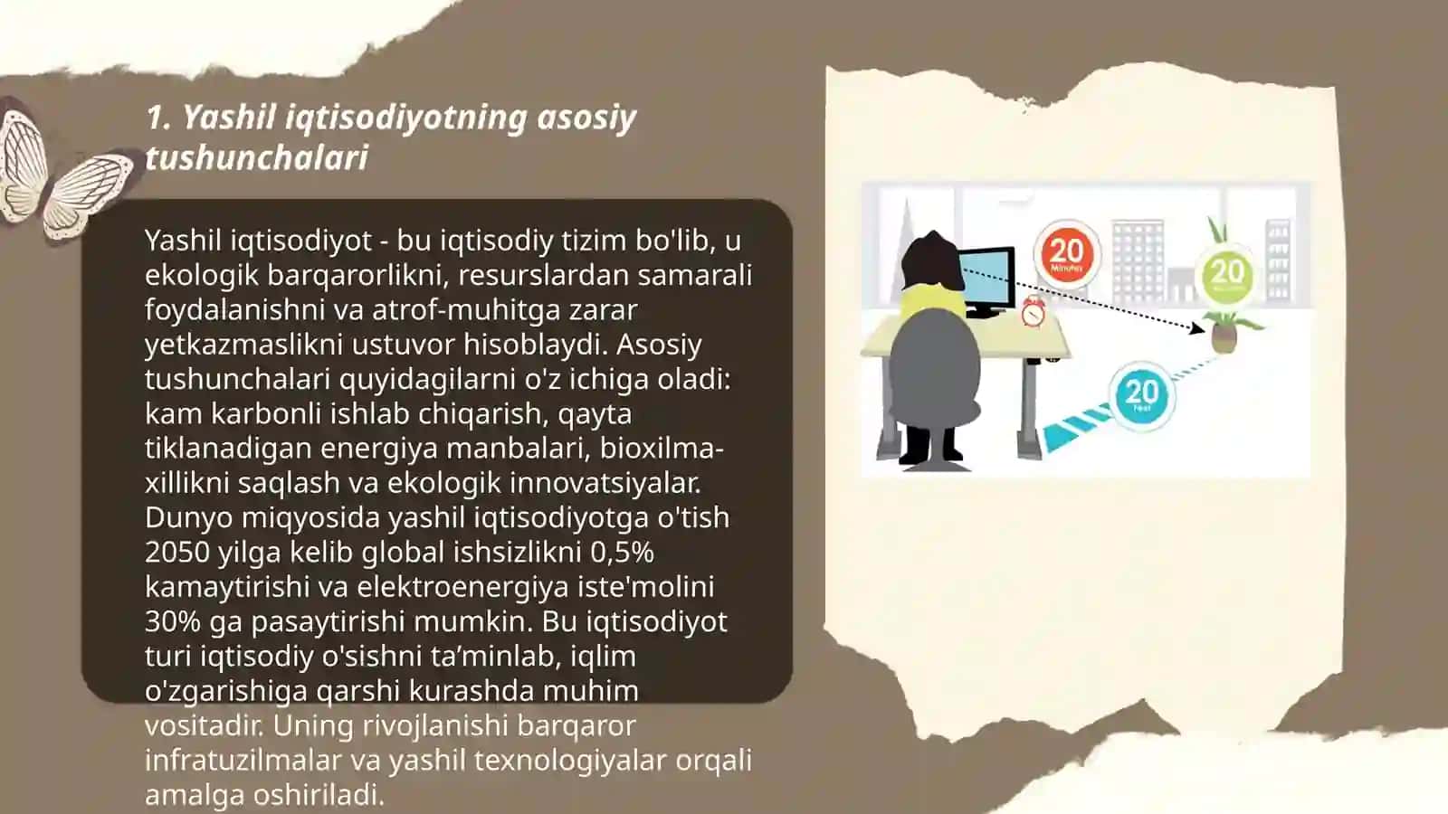 Mavzu: O'zbekistonda yashil iqtisodiyotni shakillantirish va rivojlantirish bosqichlari 3