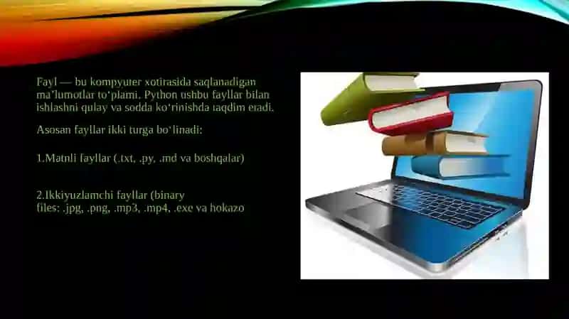 Python dasturlash tilida fayllar bilan ishlash 3