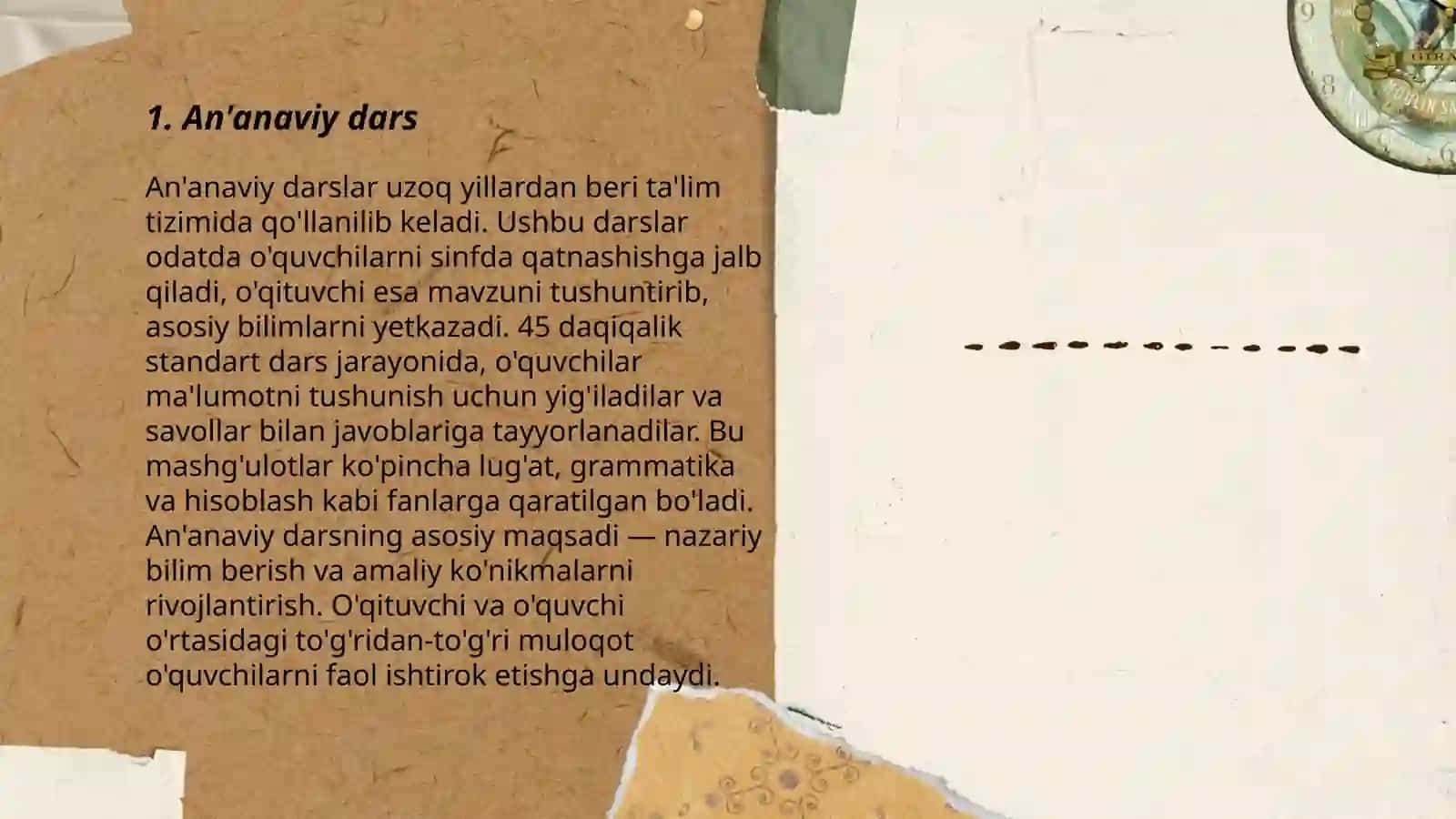 An'anaviy dars 3