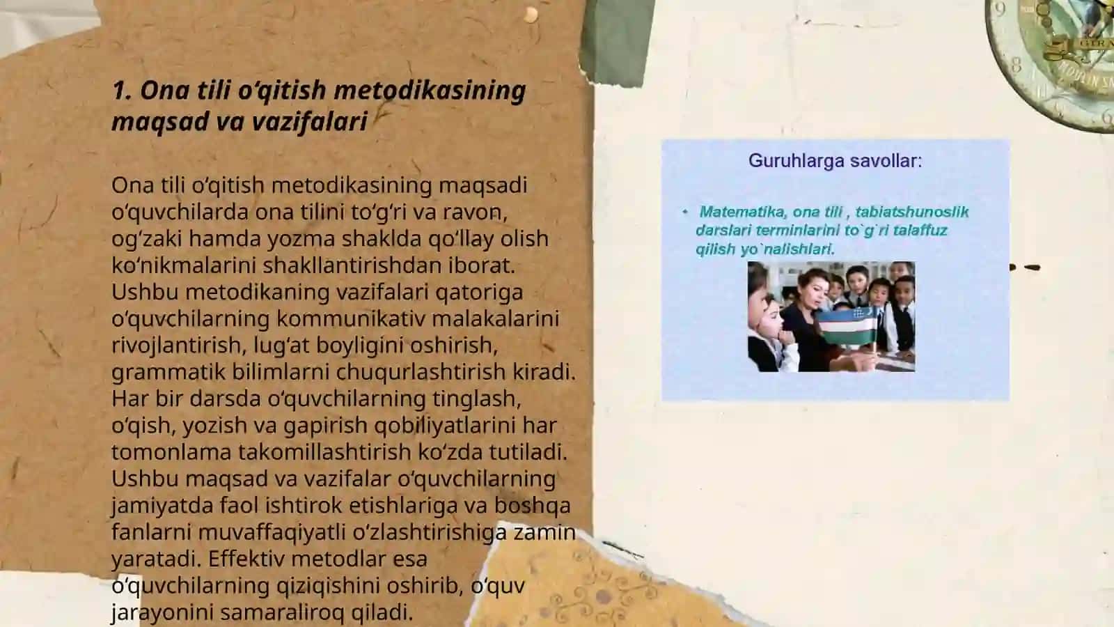Onatili Õqitish Metodikasi Fan Sifatida Va uning boshqa fanlar bn aloqasi 3