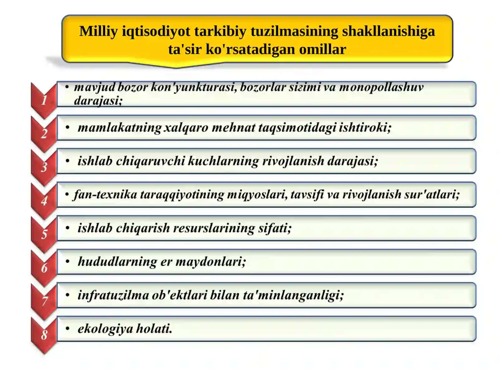 Milliy iqtisodiyot va uning makroiqtisodiy o'lchamlari 3