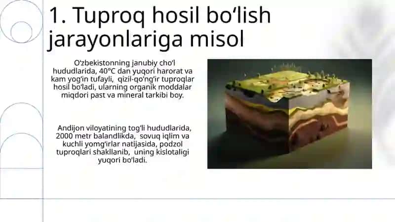 Tuproq hosil bólishida iqlimning relifining órni 3