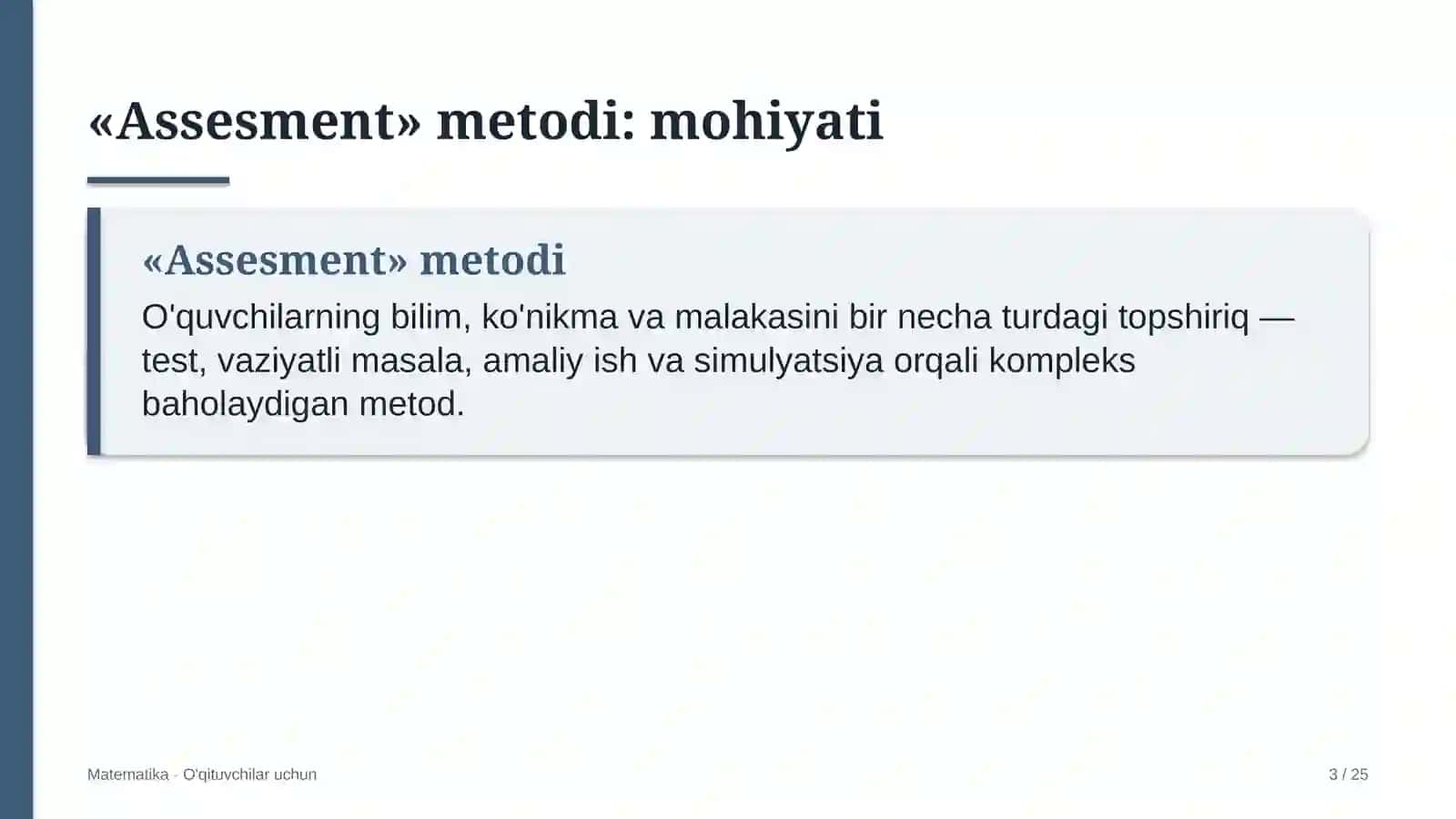 matematika darslarida assesment metodidan foydalanish 4246 3