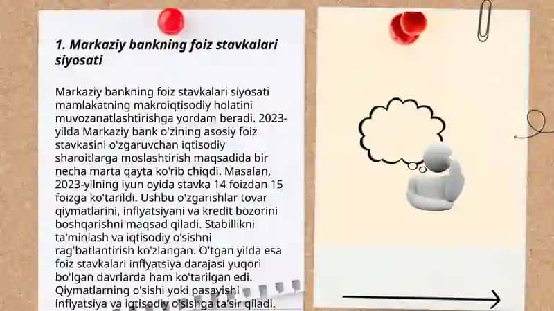 Markaziy bankning foiz stavkalari siyosati 3