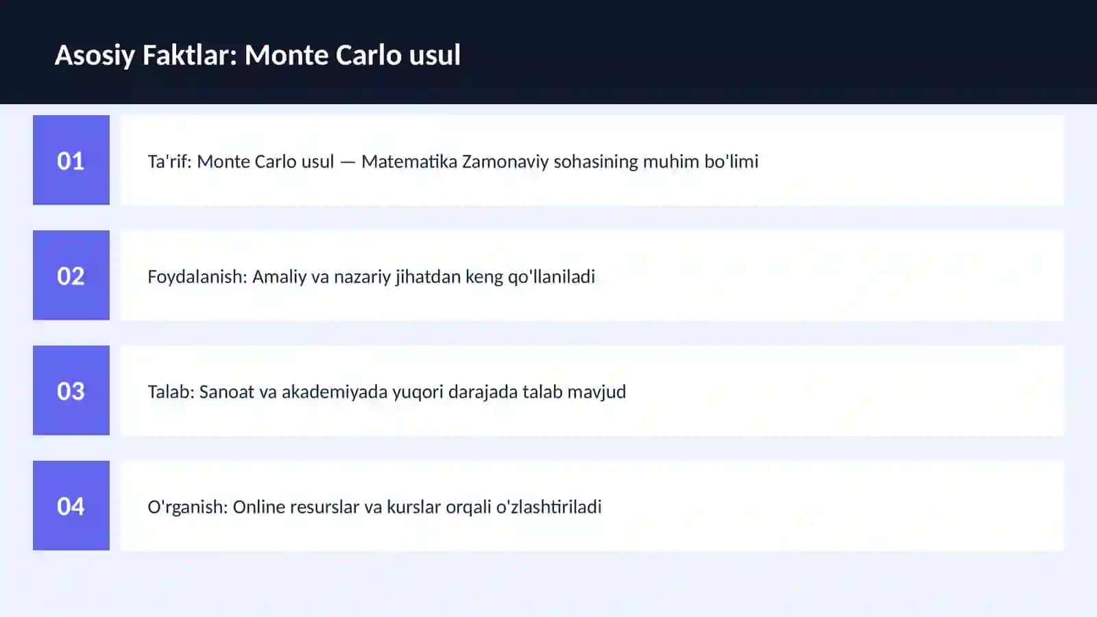 Monte Carlo usul 3
