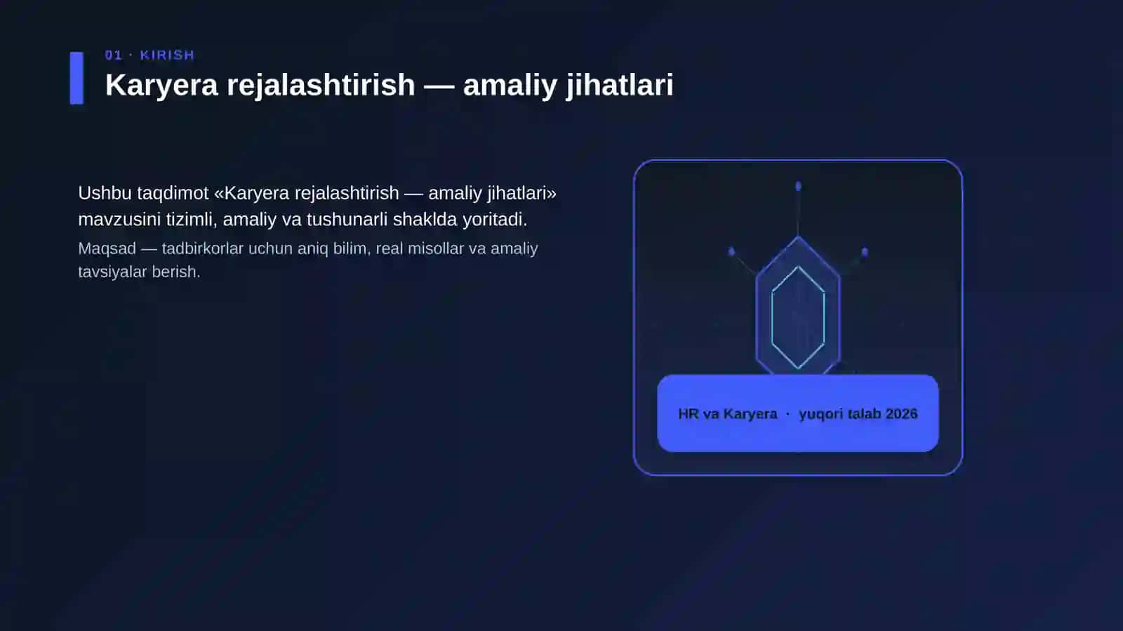 Karyera rejalashtirish — amaliy jihatlari 3