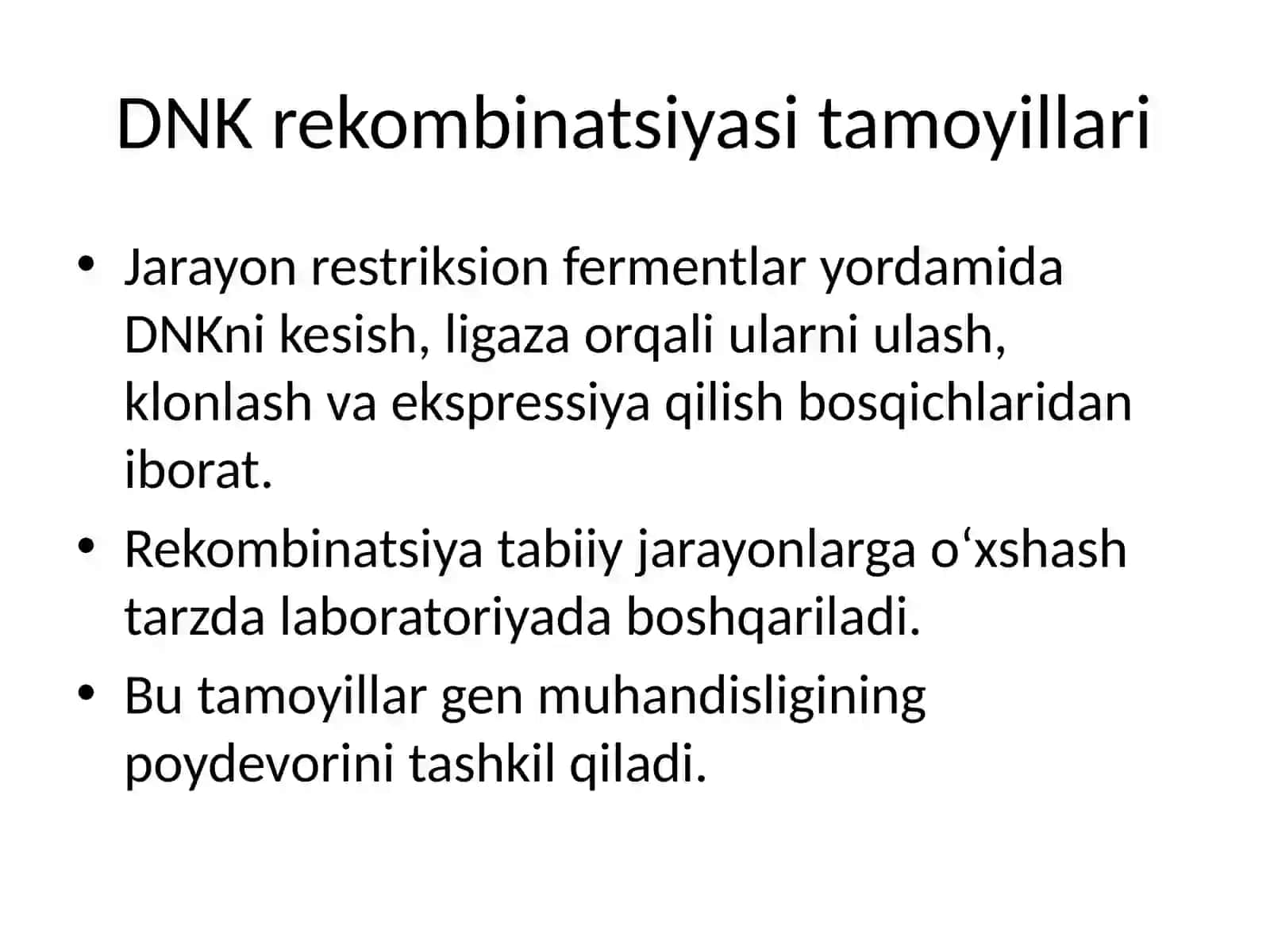 Tibbiyotda DNKrekombinantlarniqoʻllanilishi 3