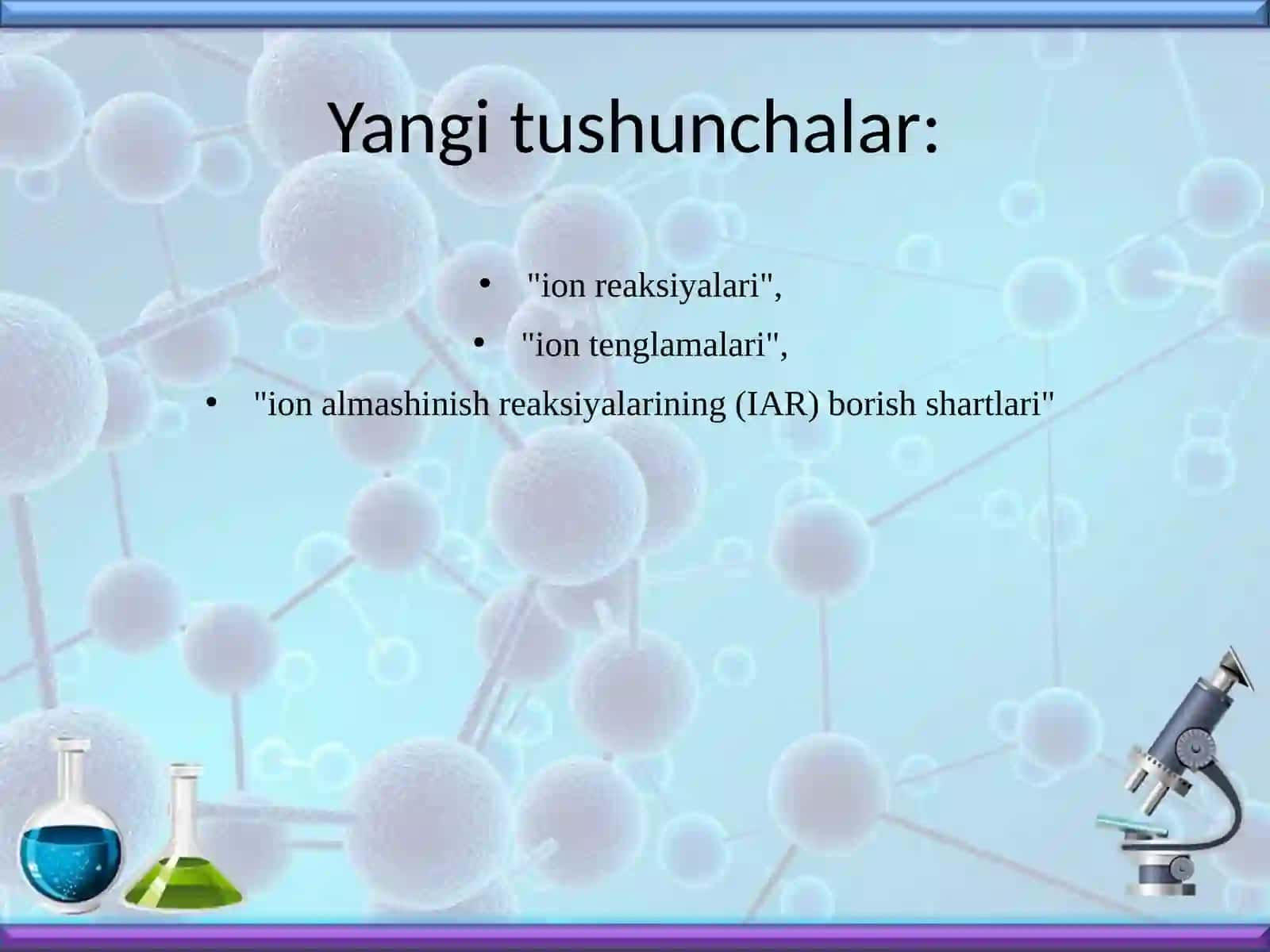 Kimyo - Ion almashinish reaksiyalari 3