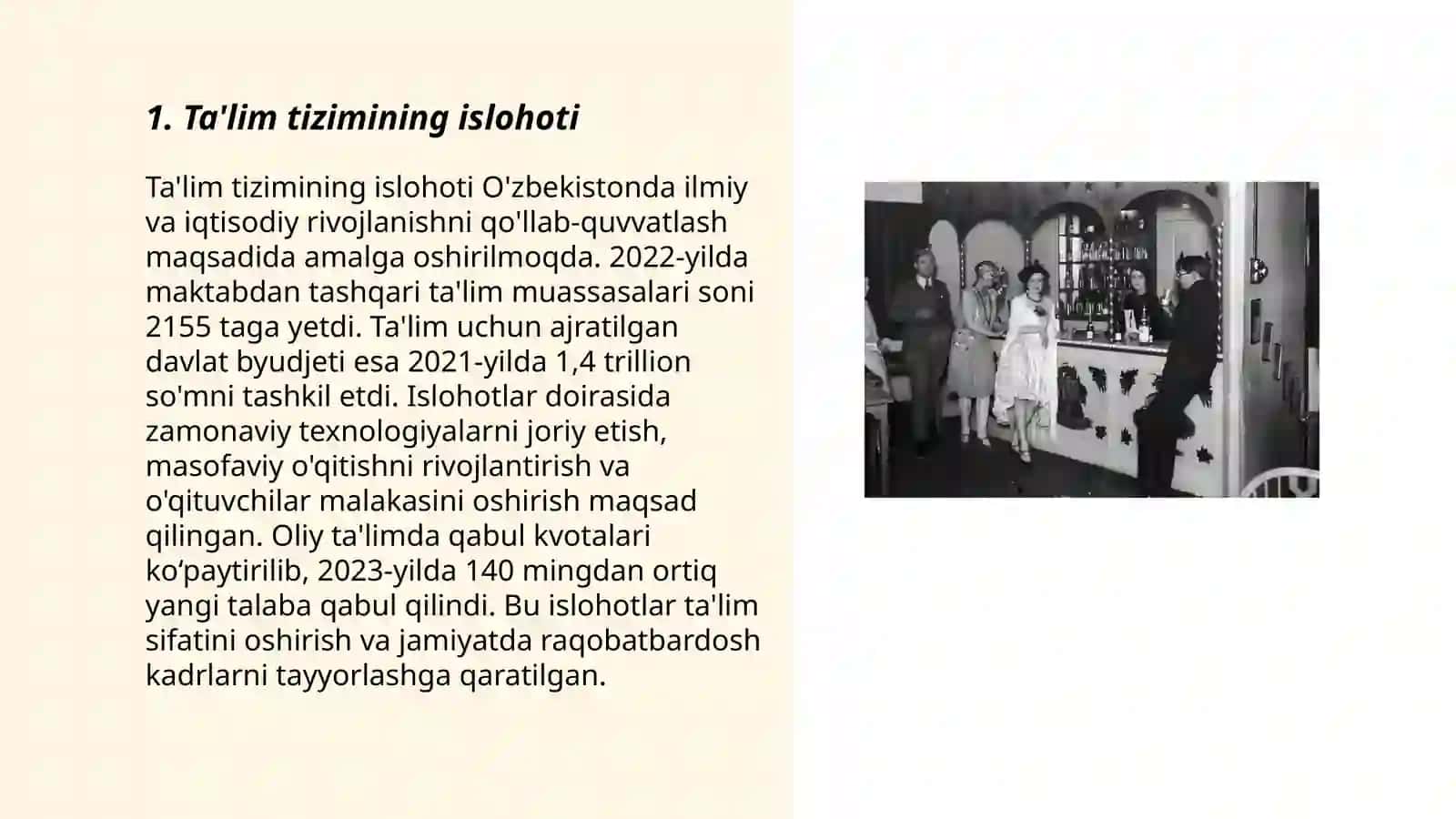 Ta'lim tizimining islohoti 3