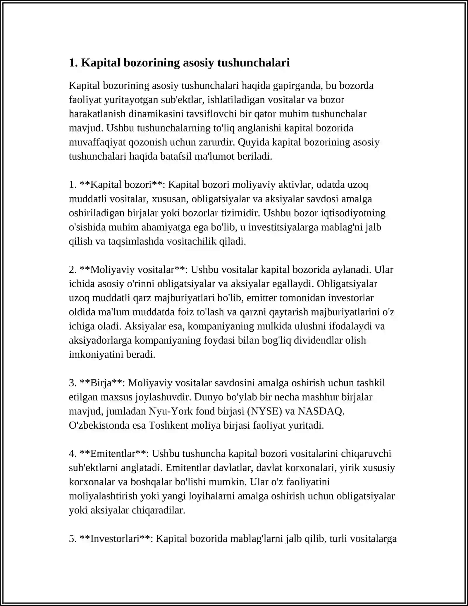 KAPITAL QUYILMALAR VA KAPITAL BOZORI 3