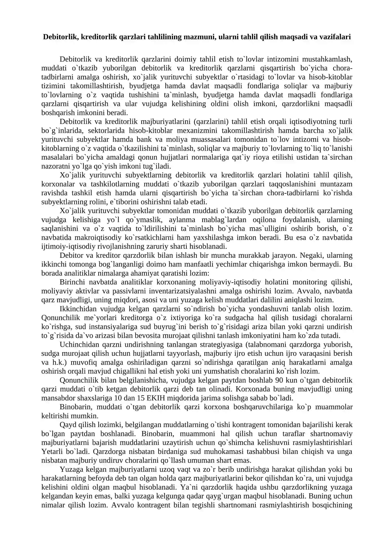 Debitorlik va kreditorlik qarzlari tahlili 3
