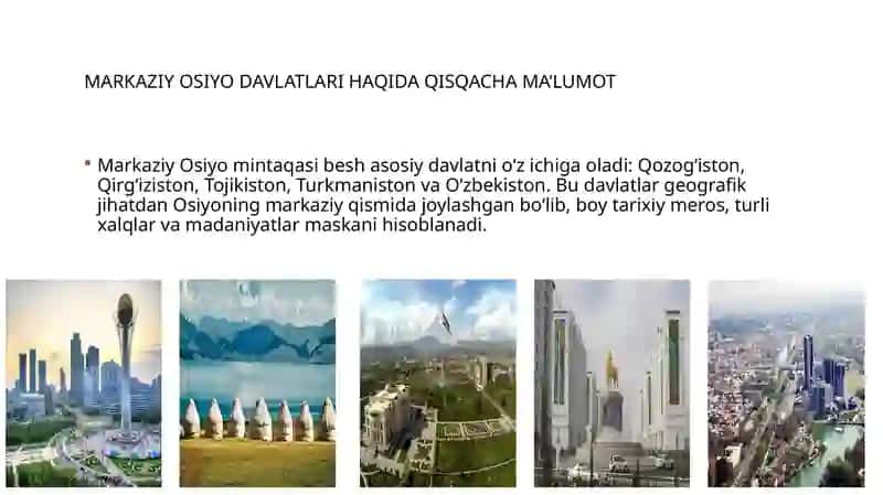 Markaziy Osiyo Turizmi Imkoniyatlari 3