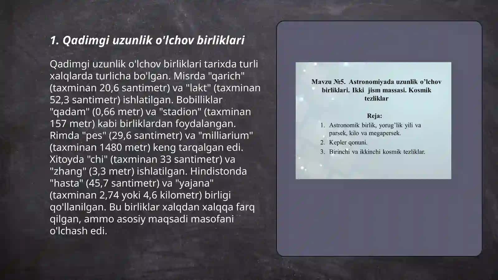 Qadimgi uzunlik o'lchov birliklari 3