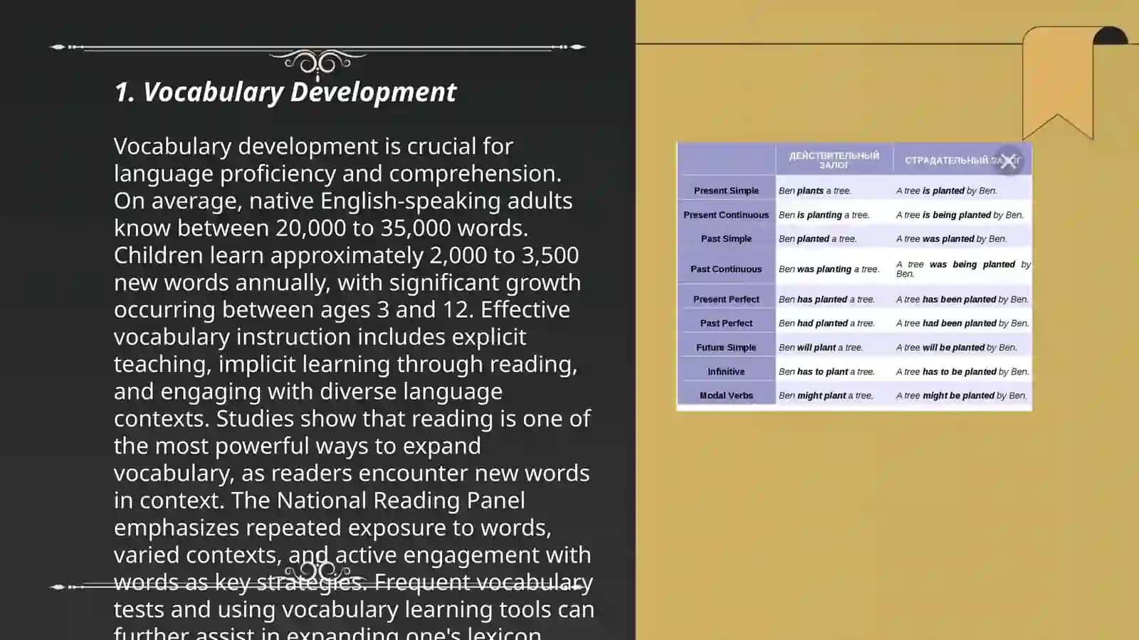 Sub-skills necessary to the improvement of the language skills 3