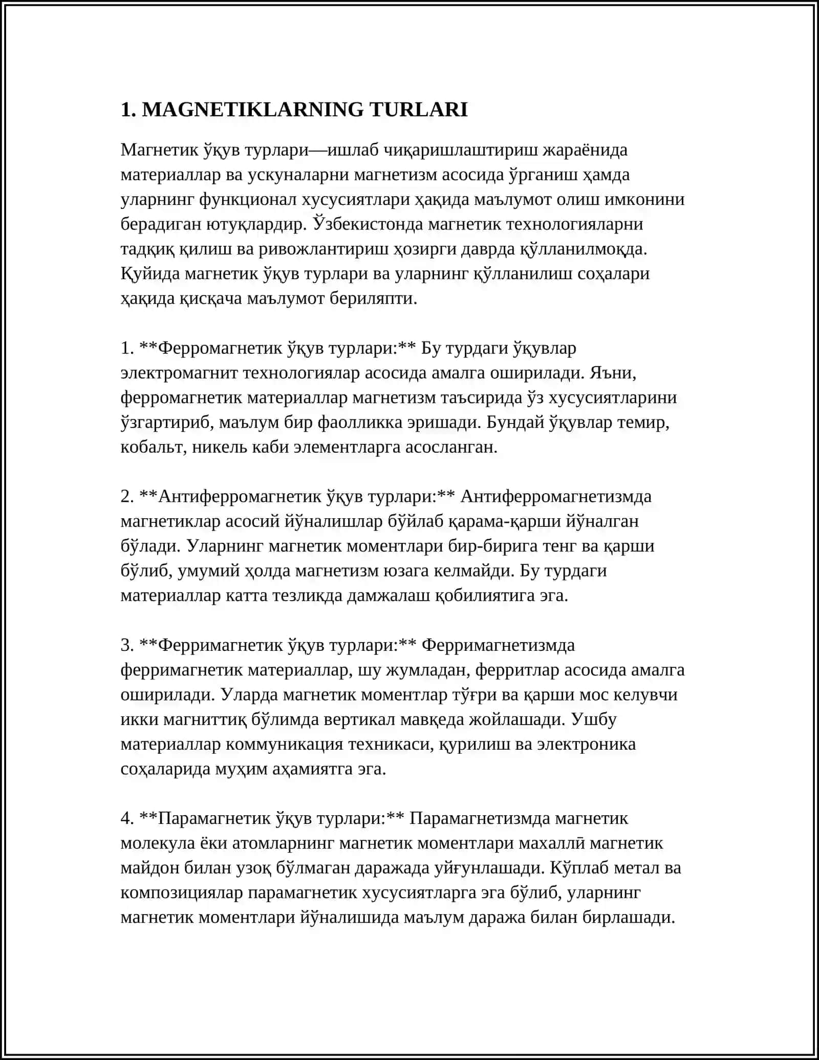 МАГНЕТИКЛАРНИНГ ТУРЛАРИ 3