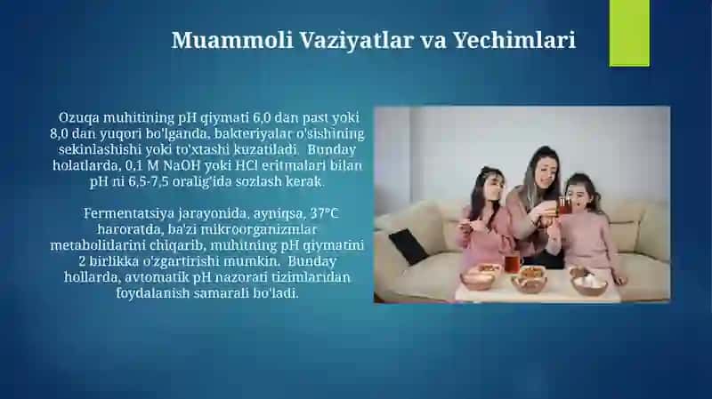 Ozuqa muhitlar pHni anqilash 3