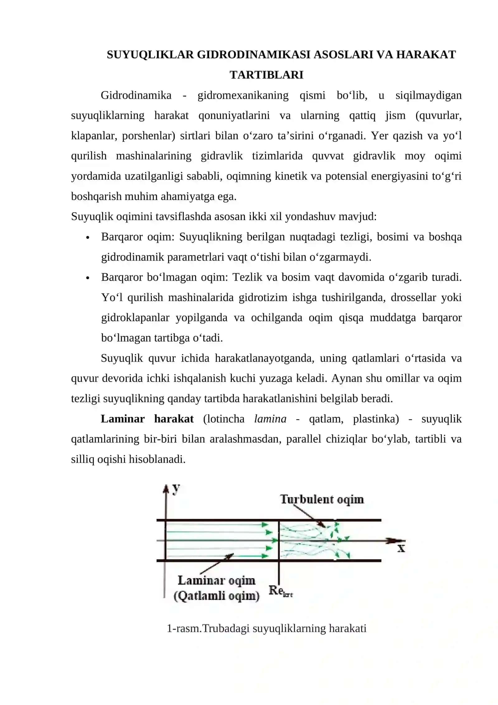 Suyuqliklarda Harakat Tartibi 3
