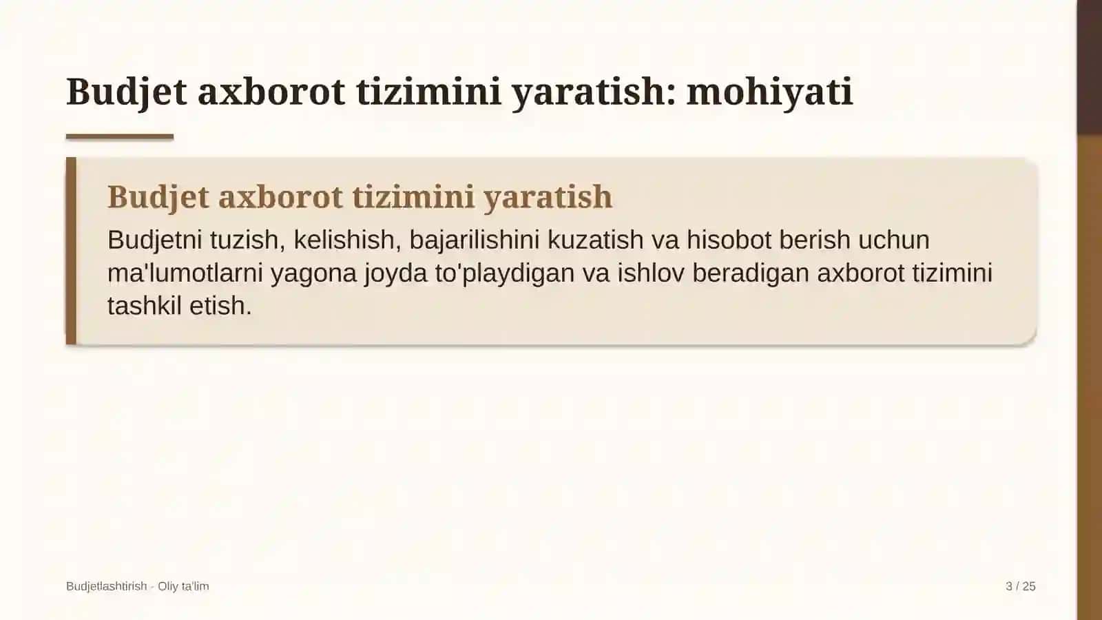 Korporativ axborot tizimlarida budjet axborot tizimini yaratish 3