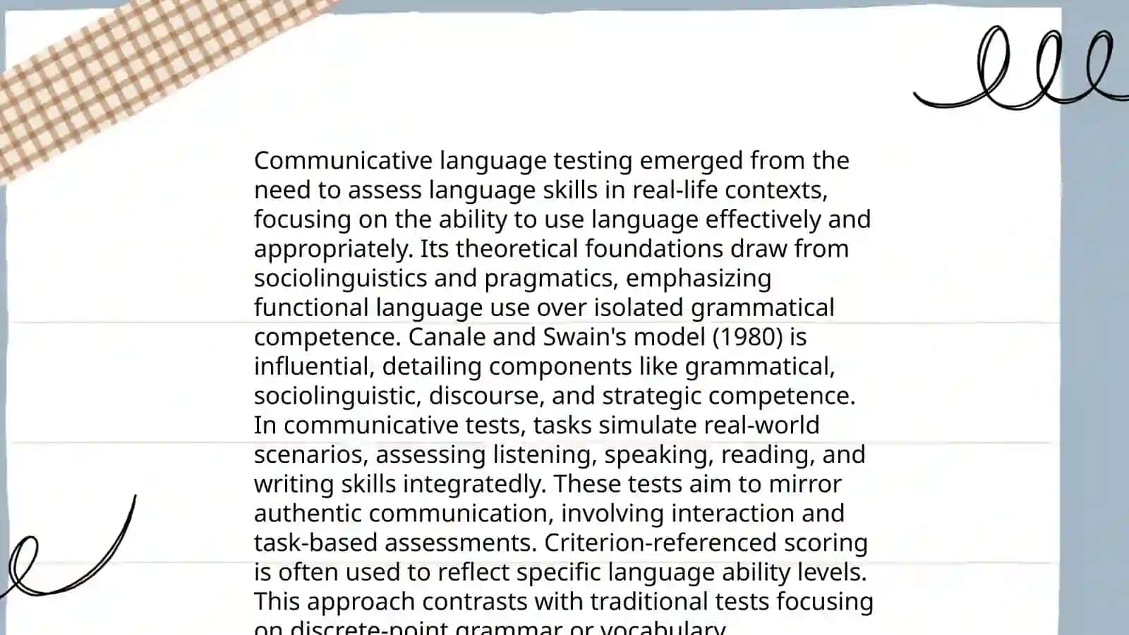 Cammunicative Language Testing 3