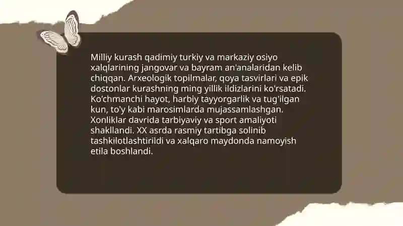 Milliy kurash va belbog'li kurash 3