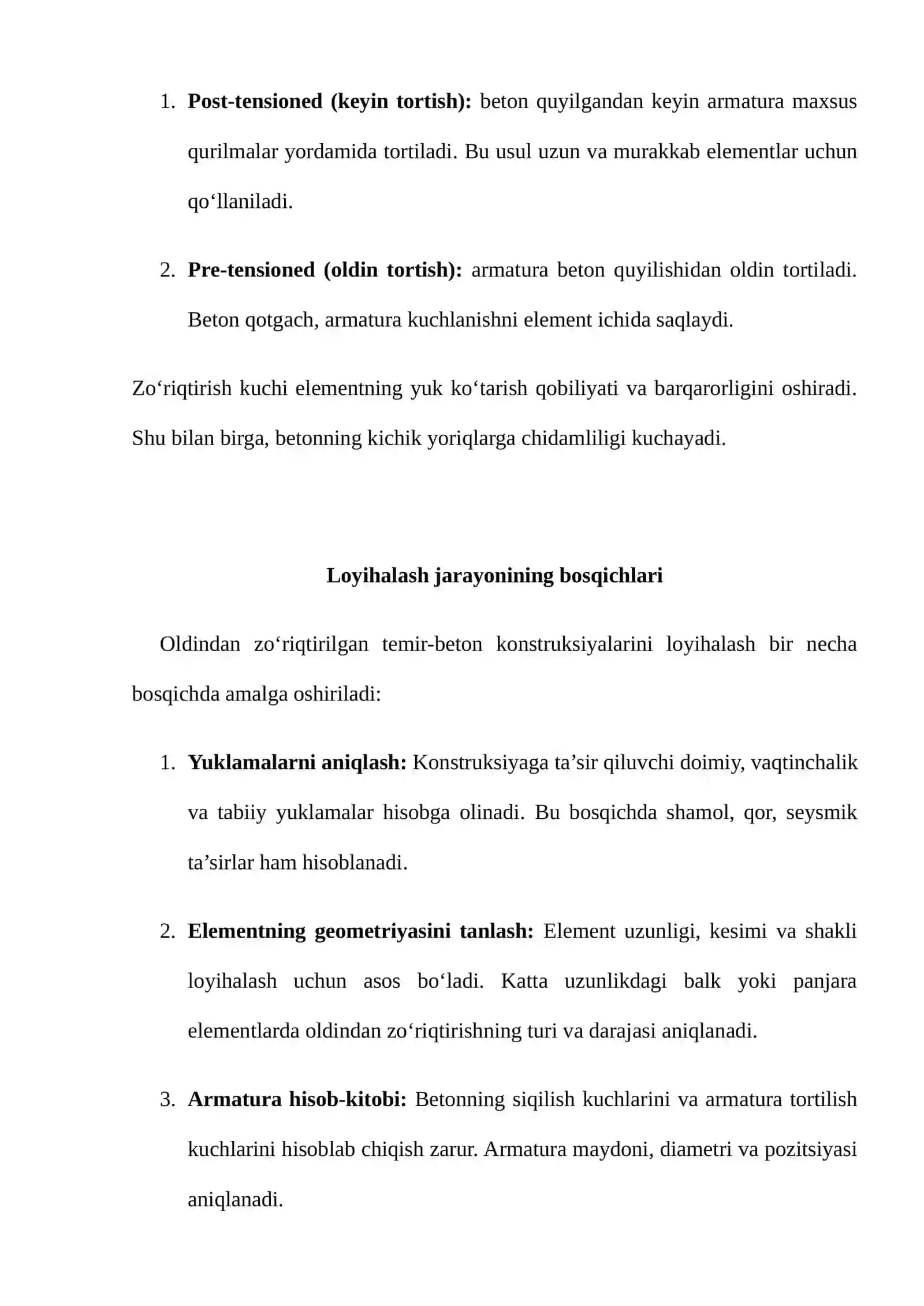 Oldindan zo‘riqtirilgan temirbeton konstruksiyalarni loyihalash 3