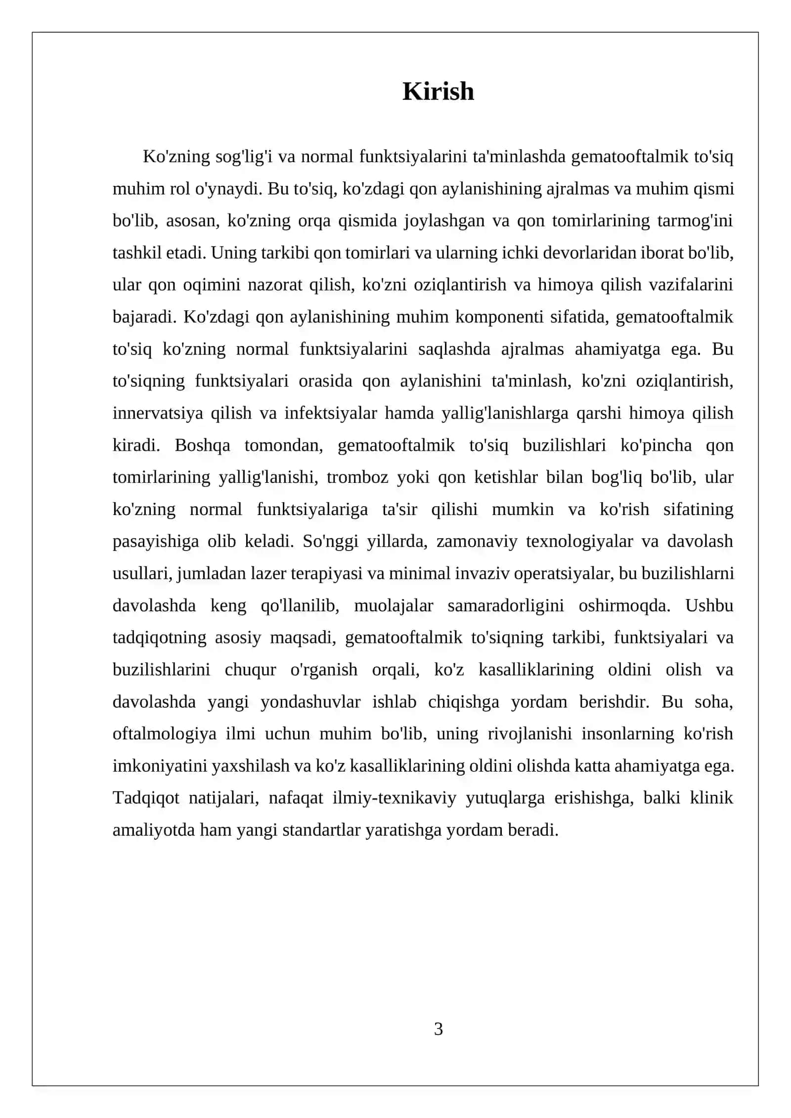 GEMATOOFTALMIK TO'SIQNING TARKIBI, FUNKTSIYALARI, BUZILISHLARI 3