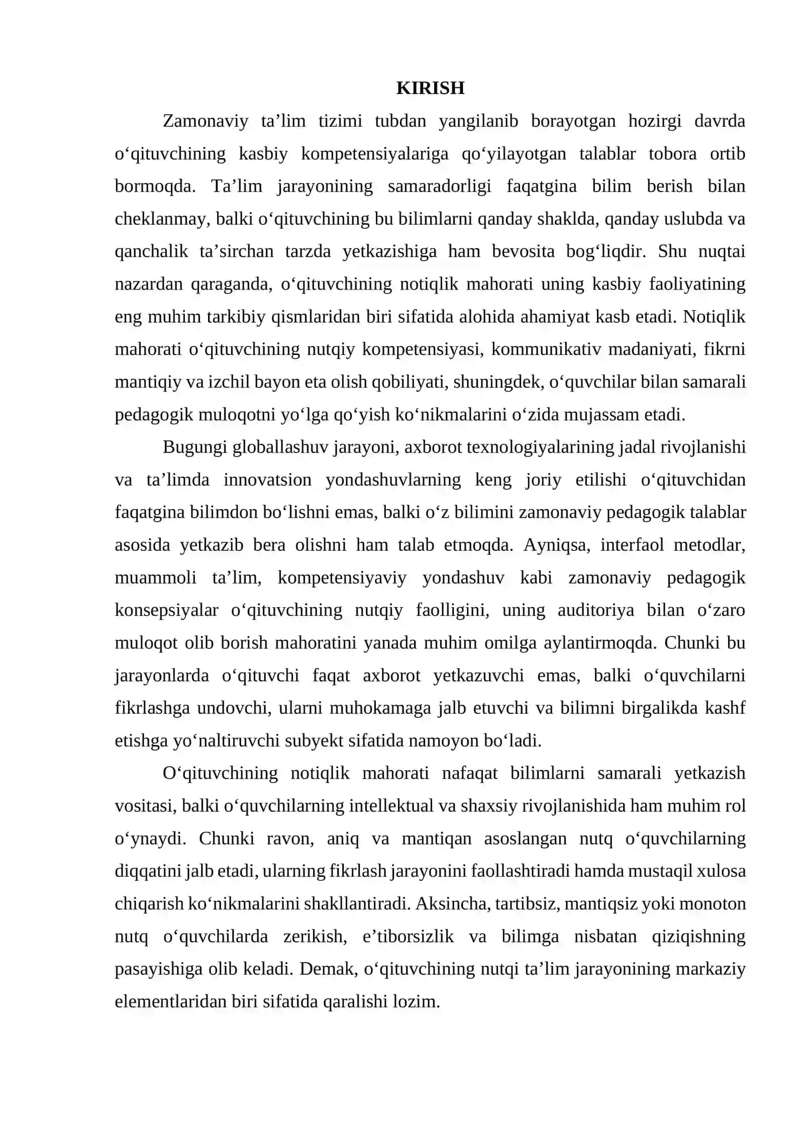 O'QITUVCHINING NOTIQLIK MAHORATINI SHAKLLANTIRISH METODIKASI VA PEDAGOGIK SHART-SHAROITLARI 3