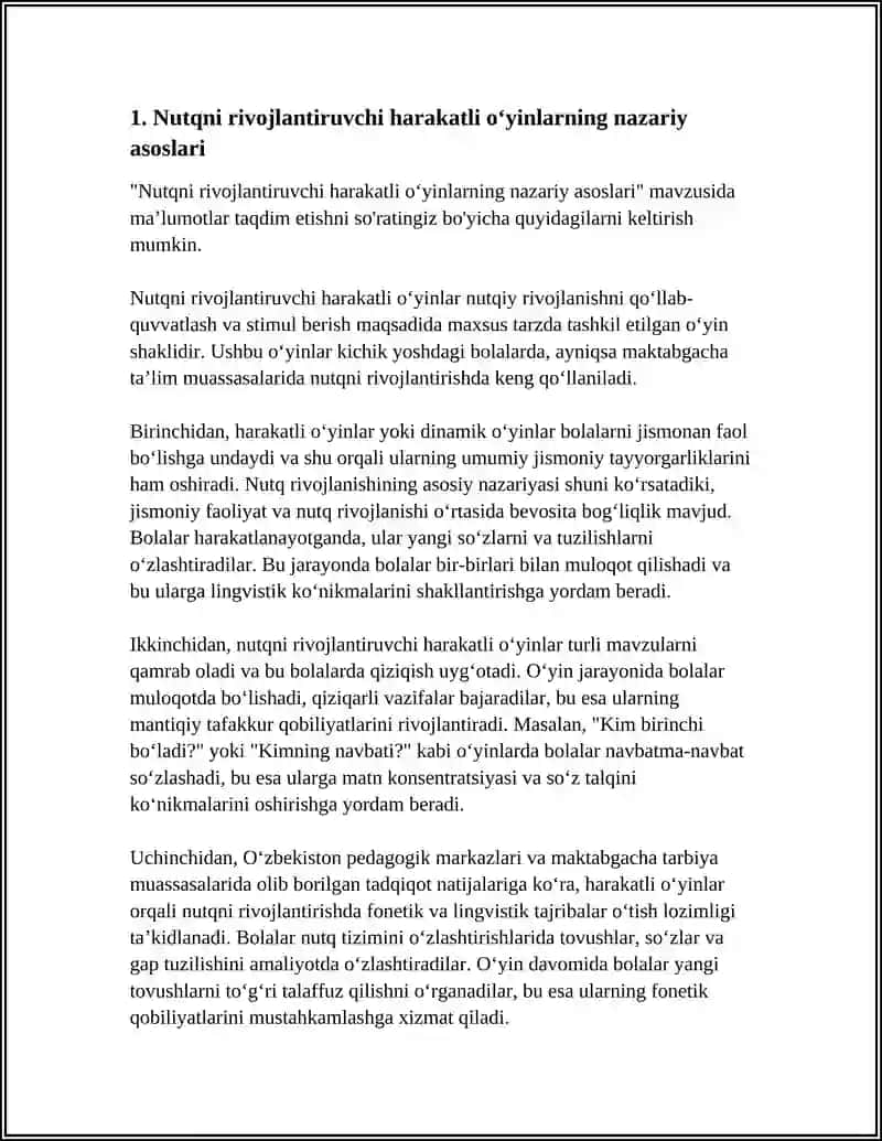 Nutqni rivojlantiruvchi harakatli o‘yinlarni o‘rgatish 3