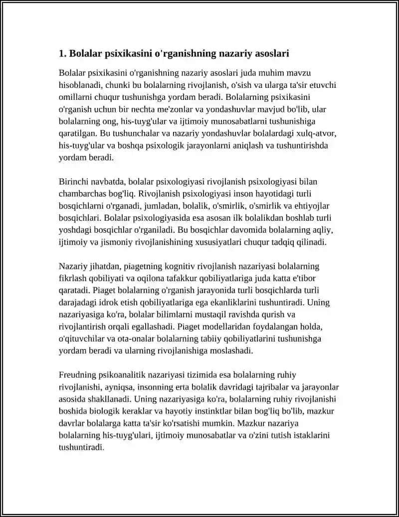 Bolalar Psixikasining O'rganish Tamoyillari 3