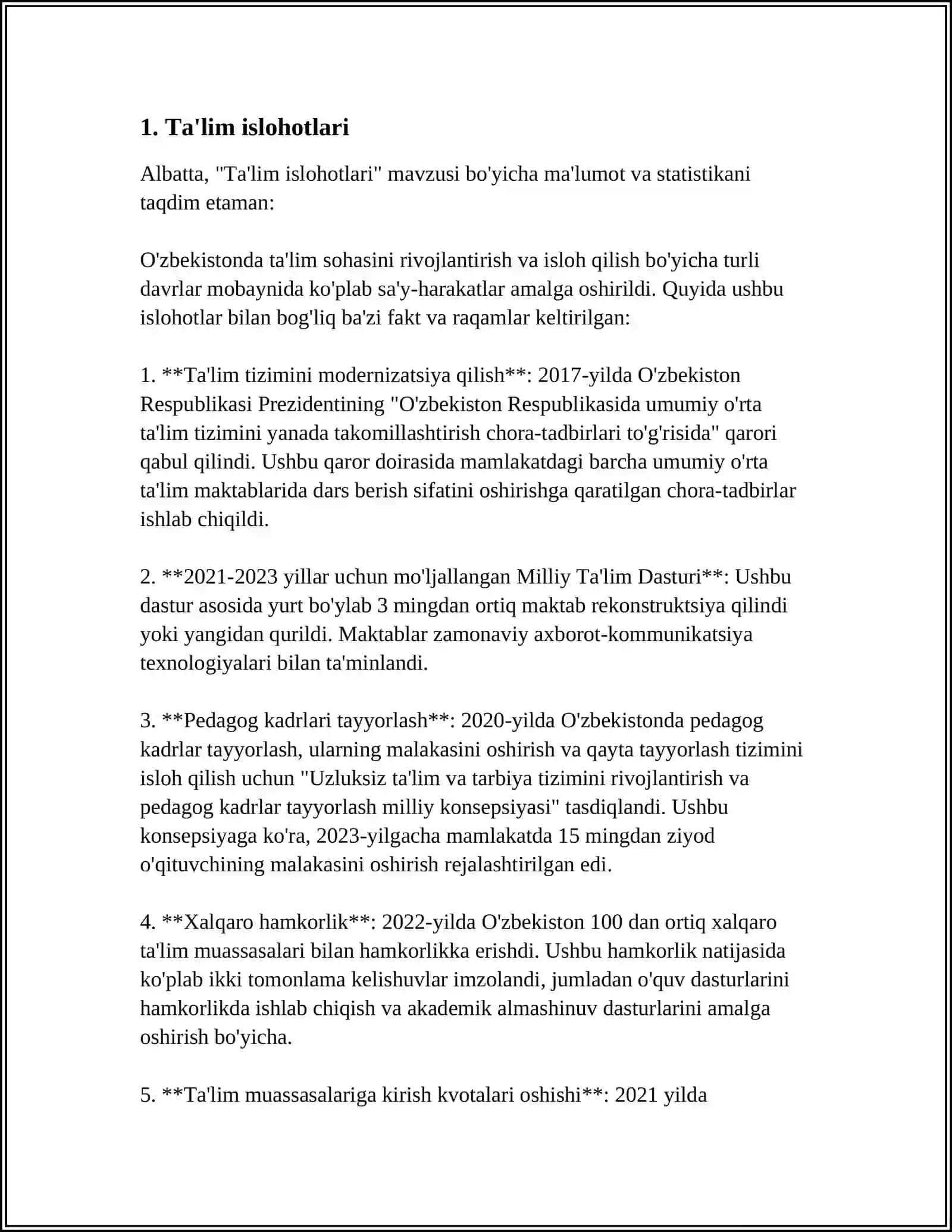 Ta'lim islohotlari 3