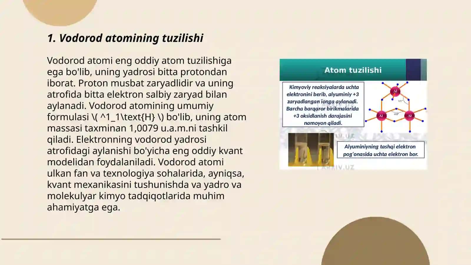 Vodorod atomining tuzilishi 3