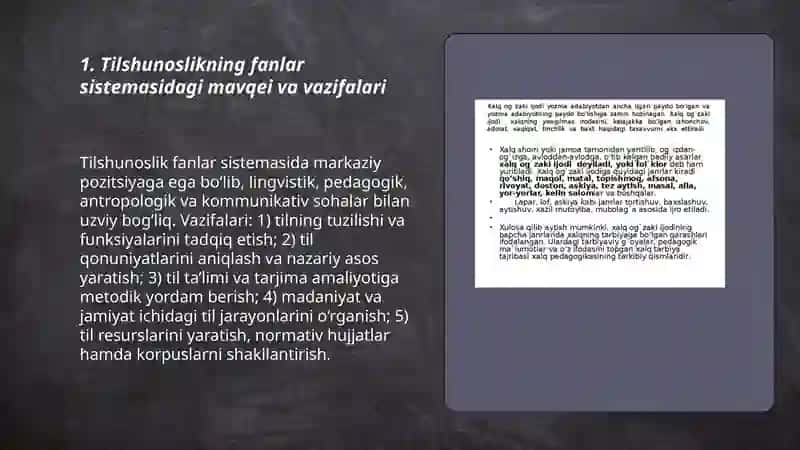 Tilshunoslikning fanlar sistemasidagi mavqei va vazifalari 3