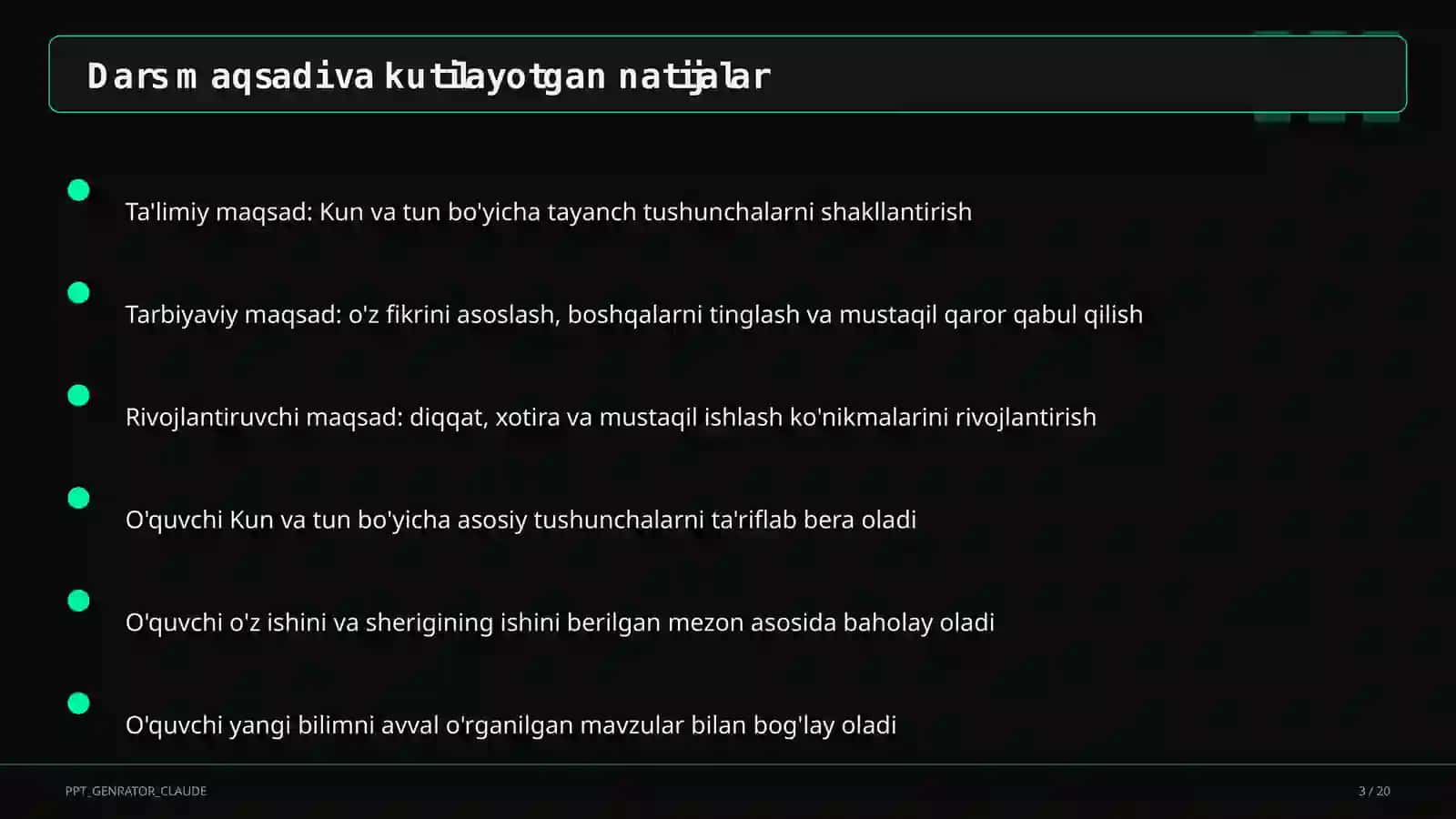 Kun va tun (1-sinf) 3