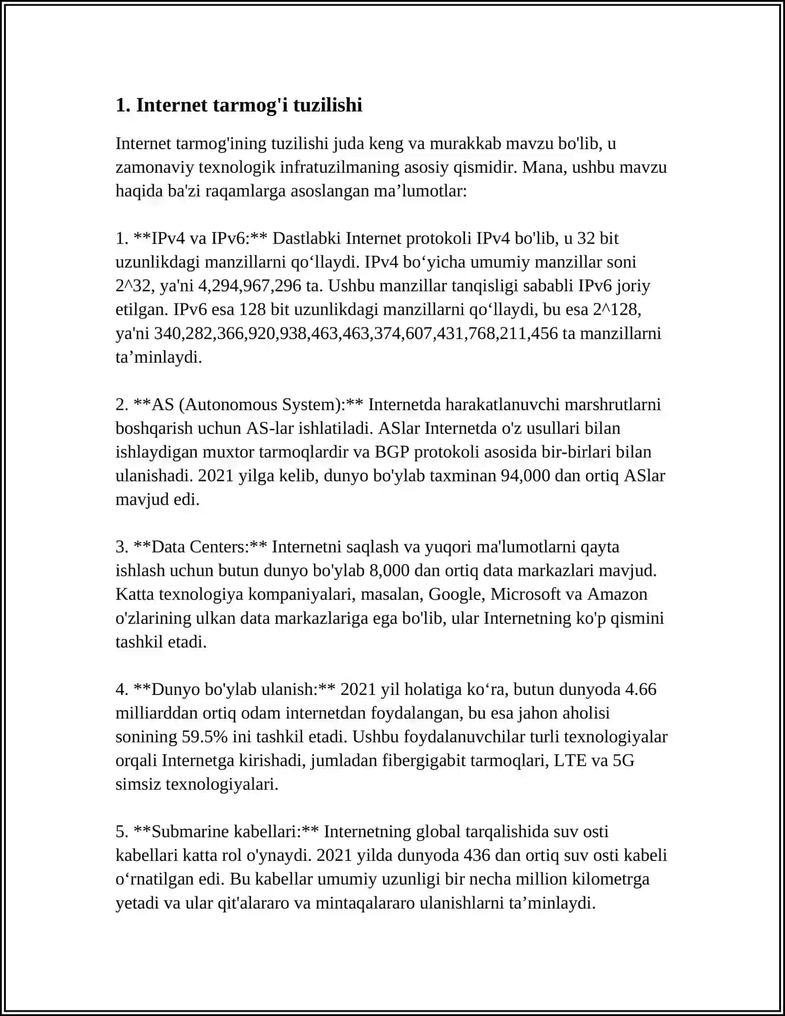 INTERNET TIZIMIDA ISHLASH 3