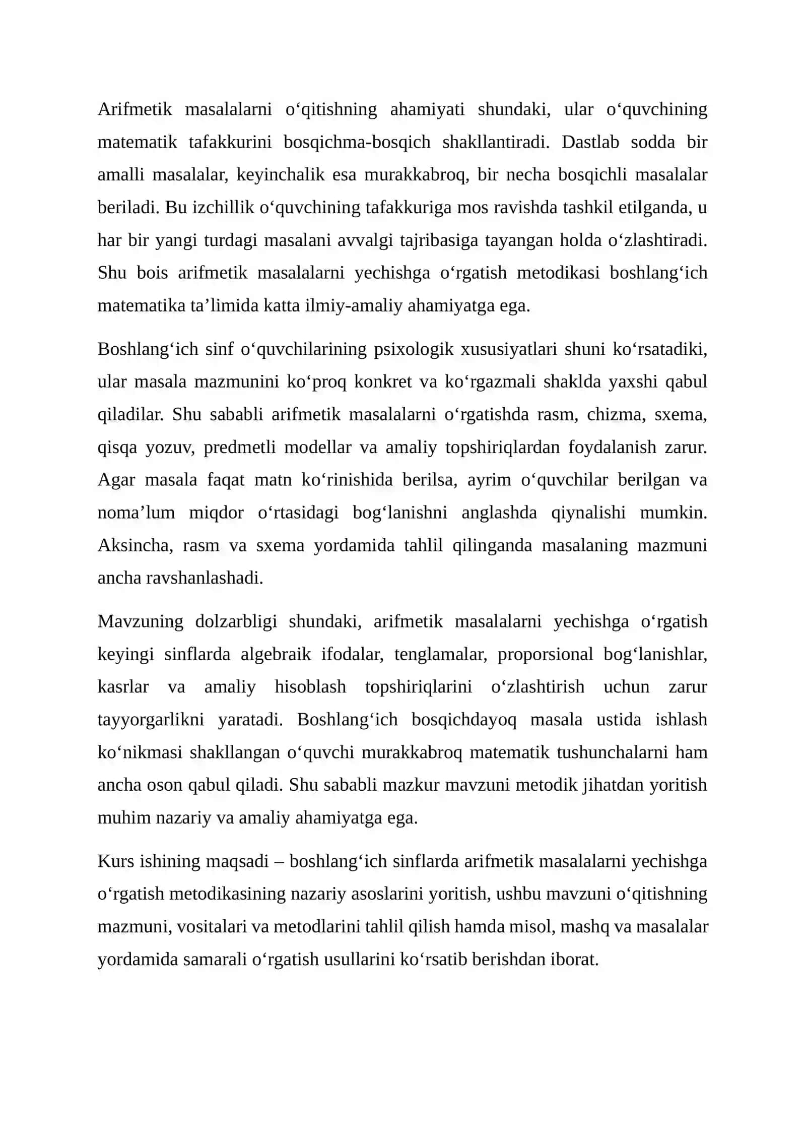 Boshlang‘ich sinflarda arifmetik masalarni yechishga o‘rgatish metodikasi 3
