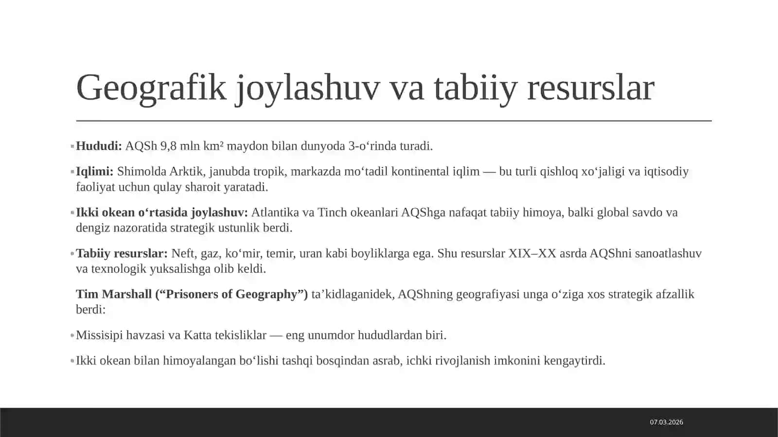 AQShning global strategiyasi: hegemoniya dan ko‘p qutblilikka o‘tish jarayoni 3