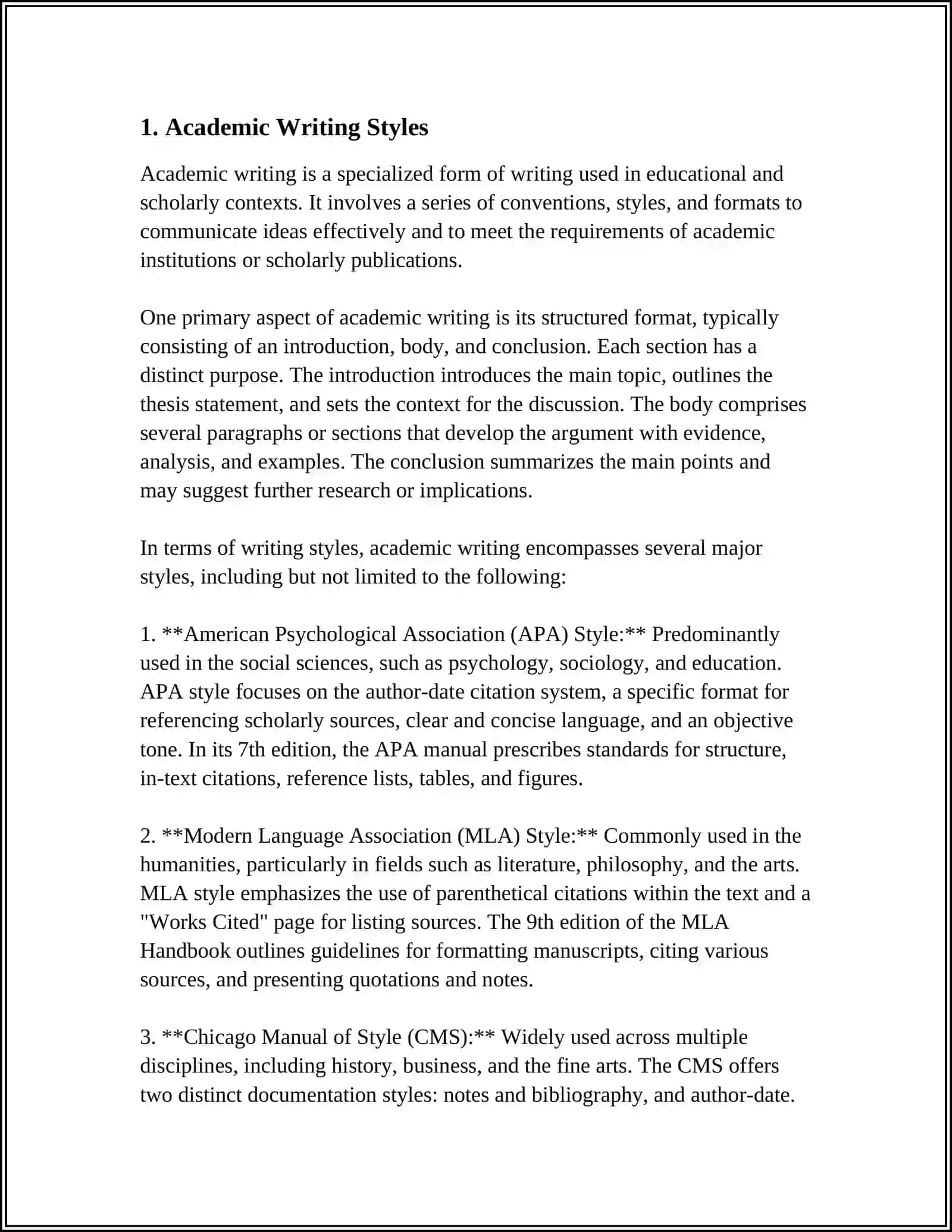 Academic Writing Styles 3