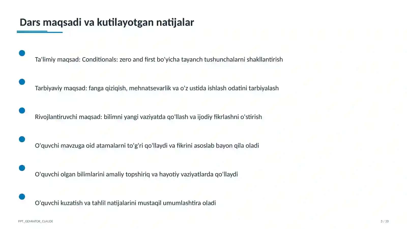 Conditionals: zero and first (8-sinf) 3