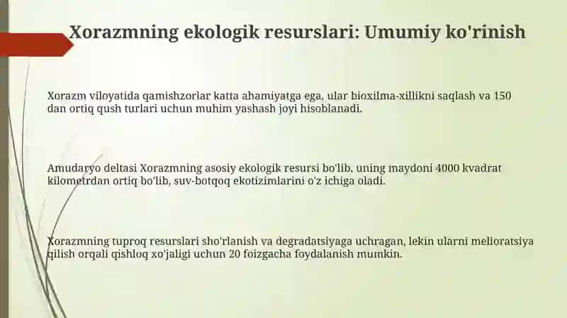 Xorazmning ekologik resurslari 3