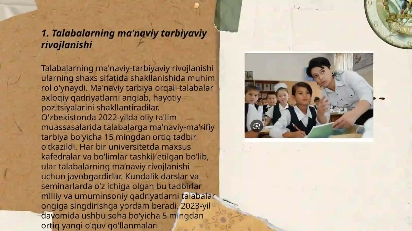 Sinf Rahbari Manaviy Tarbiya Ishlari 3