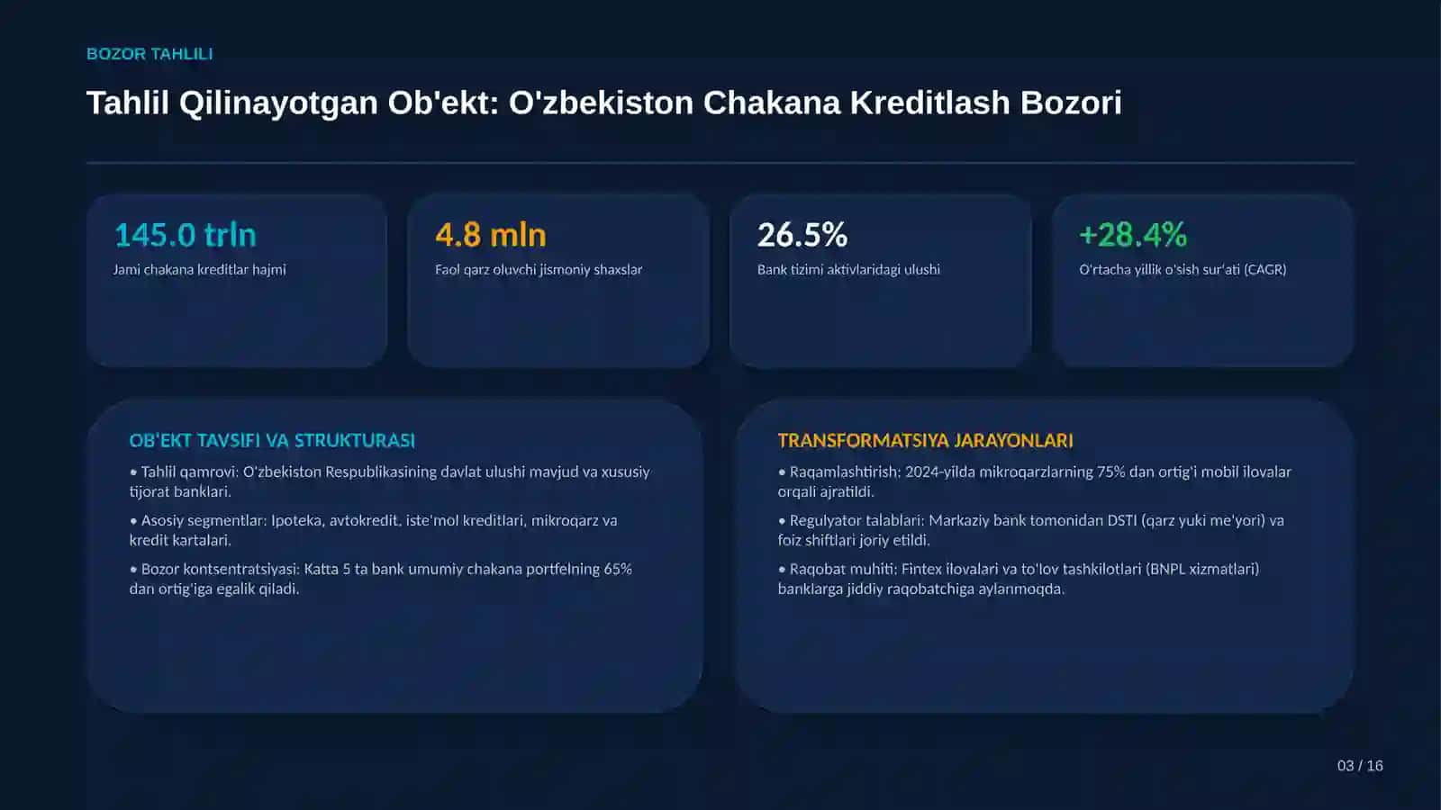 TIJORAT BANKLARIDA CHAKANA KREDITLASH AMALIYOTINI TAKOMILLASHTIRISH 3