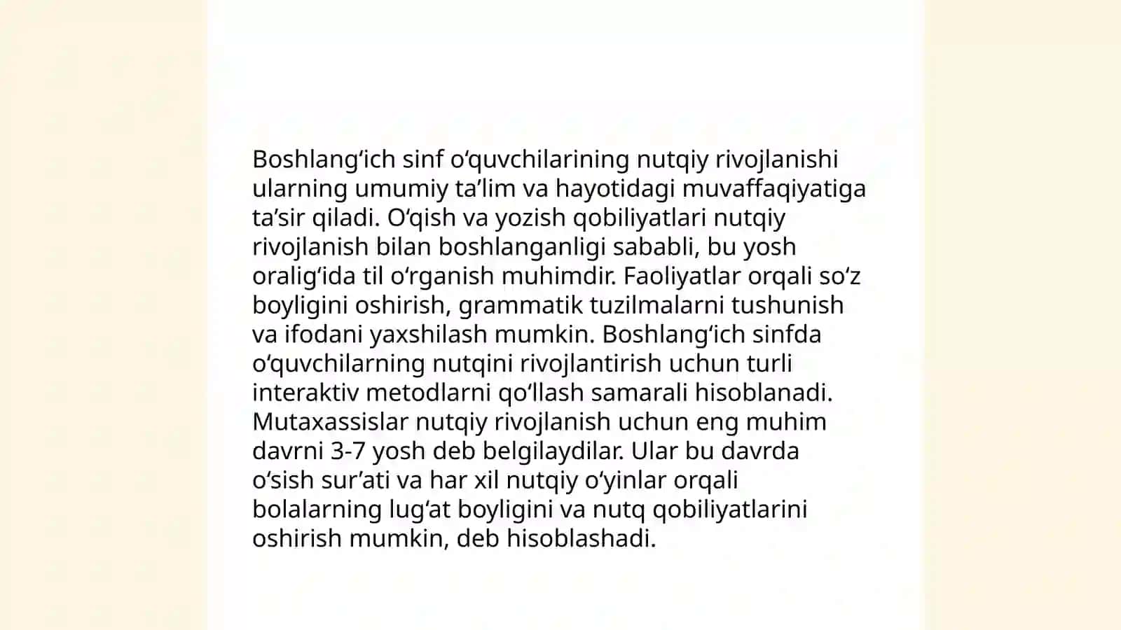 Boshlang‘ich sinfda gap ustida ishlashdagi izchillik 3