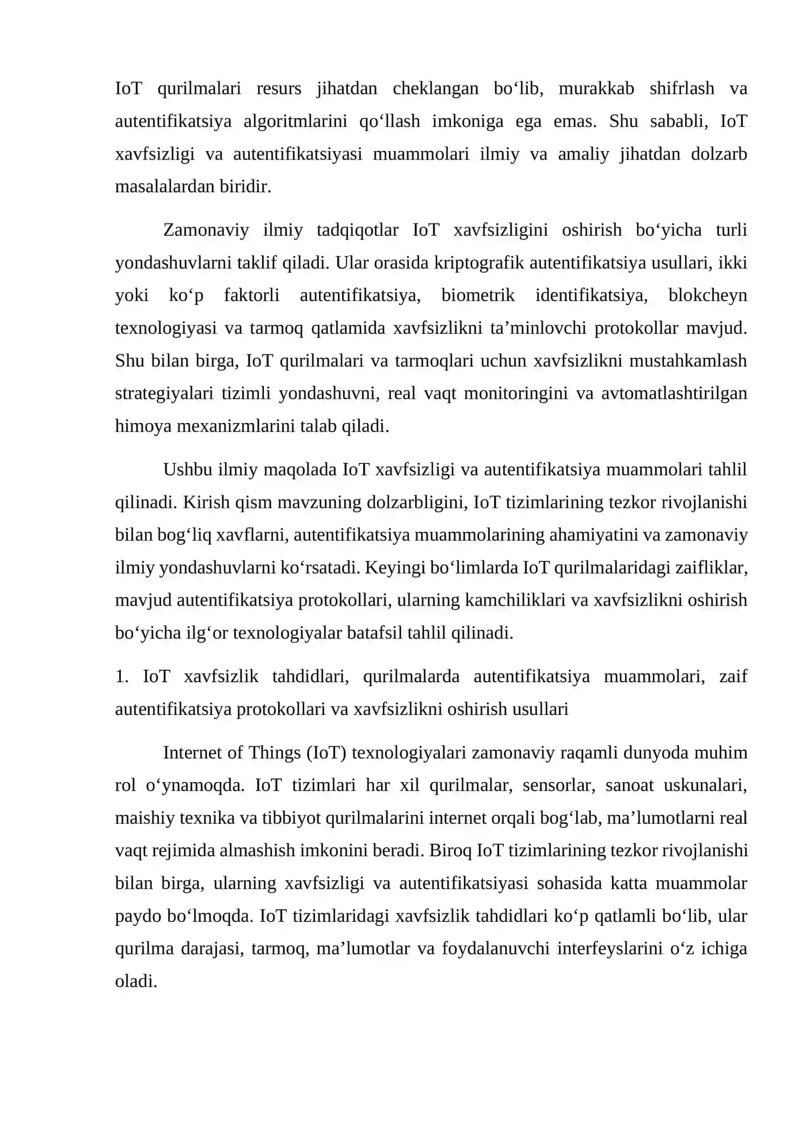 IoT xavfsizligi va autentifikatsiya muammolari 3