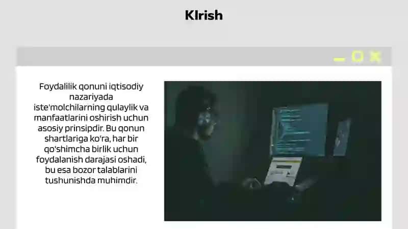 Foydalilik qonuni 3