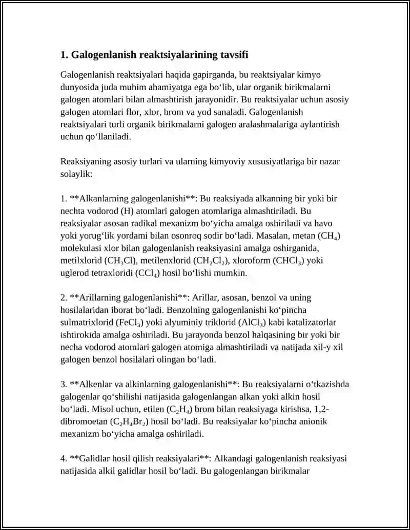 GALOGENLANISH REAKSIYALARI 3