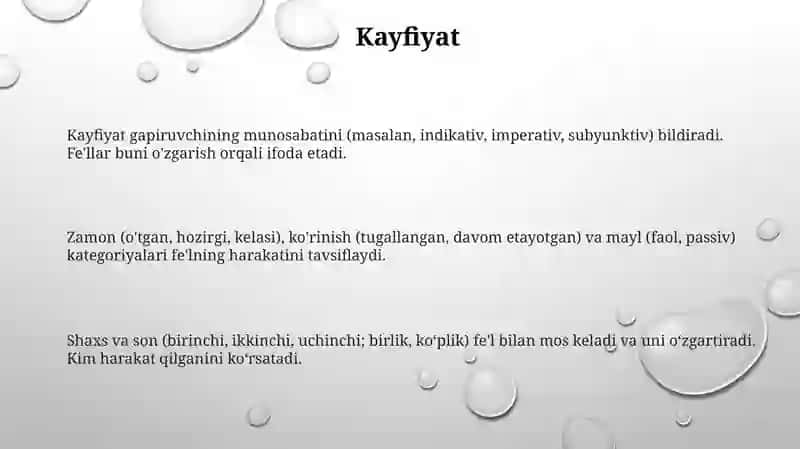 Fe'lning grammatik kategoriyalari 3