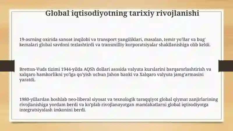 Global iqtisodiyot: tarix va asosiy oʻyinchilar 3