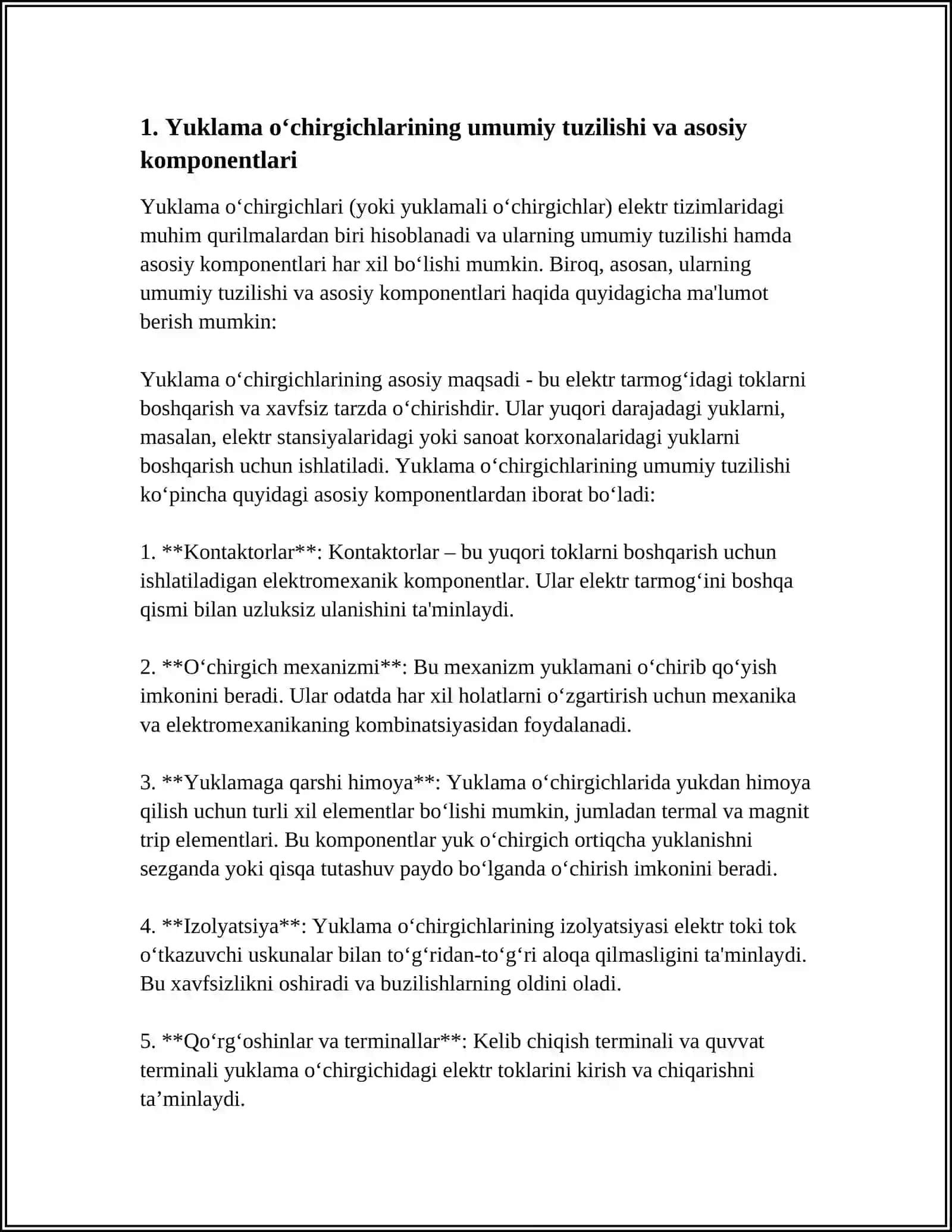 Yuklama o‘chirgichlari TUZILISHI VA QO‘LLANISH SOHASINI O‘RGANISH O‘CHIRGICH TURLARINI BILISH 3